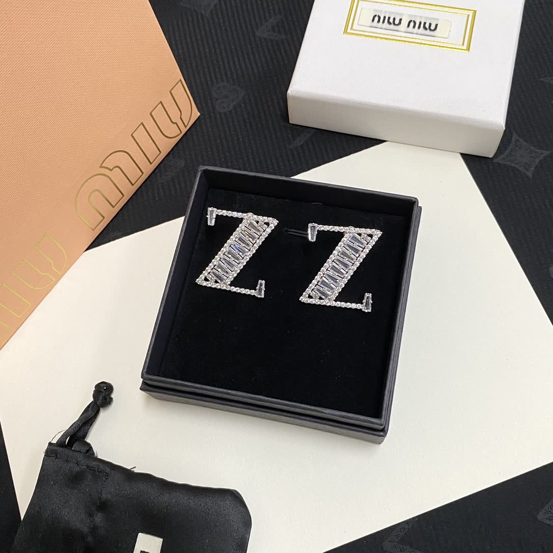 Miu Miu Z-shaped Earrings